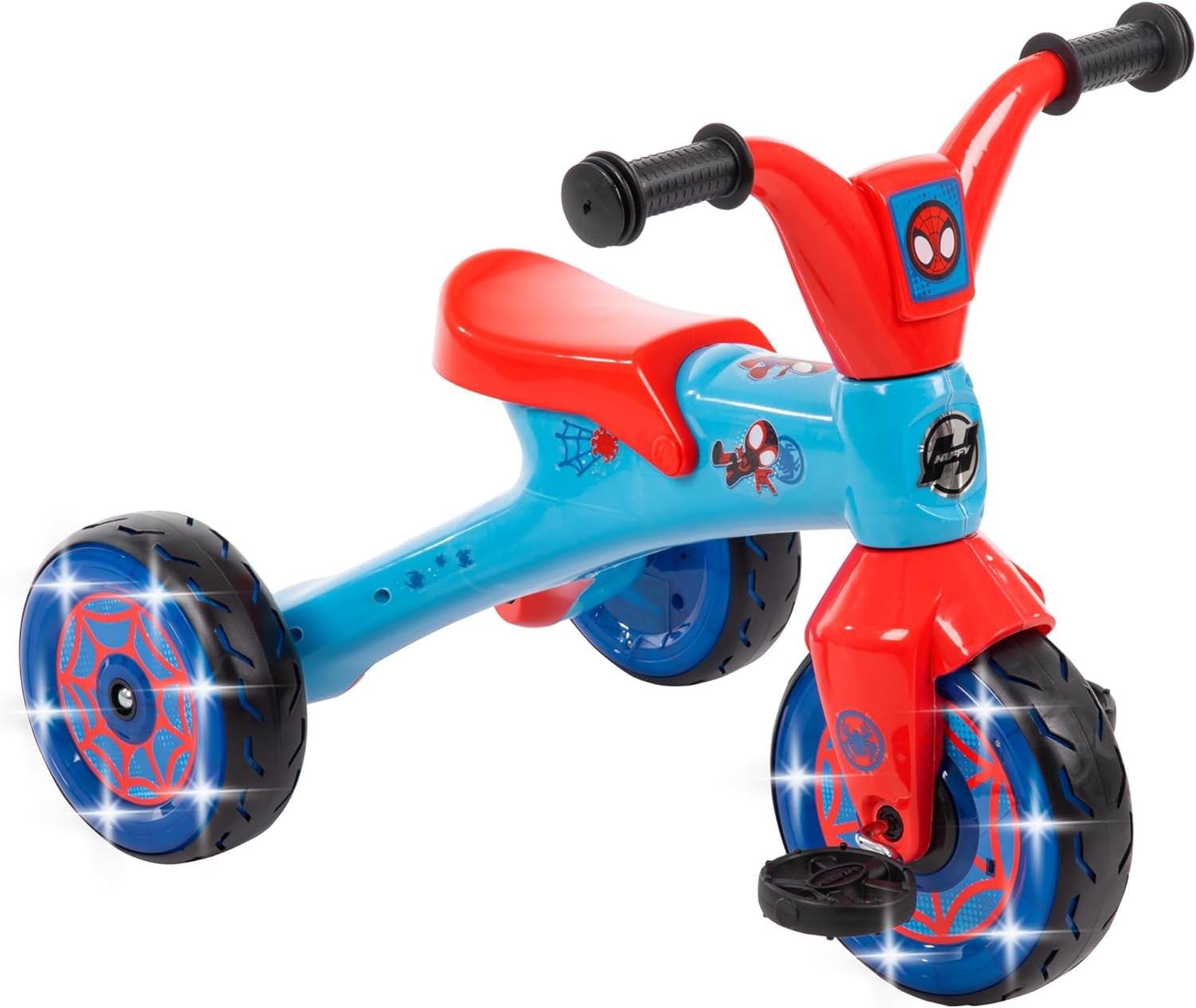 Marvel Spidey and his Amazing Friends Electro Light Trike for Boys by Huffy,Blue, Large
