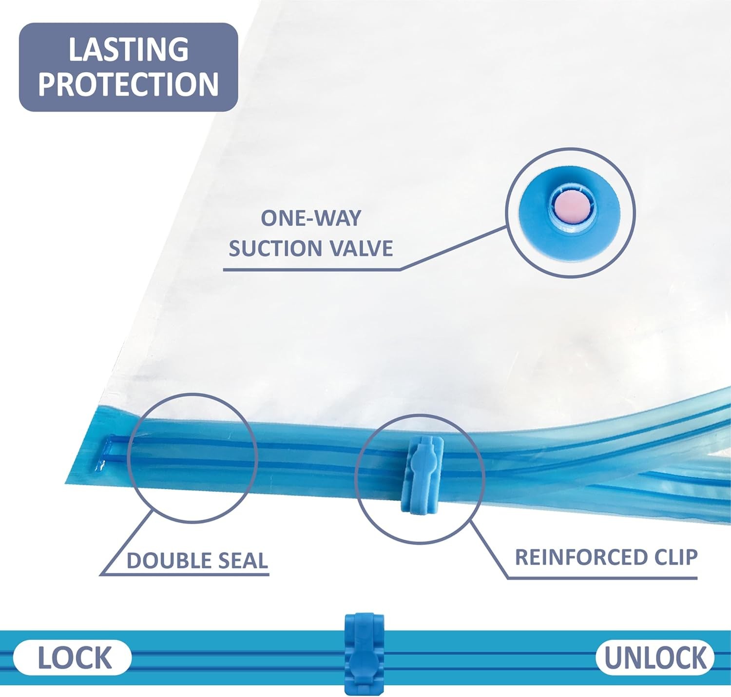 4 Pack XXL Jumbo Vacuum Storage Bags, Extra Jumbo Vacuum Sealed Bags for Comforters, Bedding, Blanket Storage, Space Saver Extra Large Vacuum Storage Bags for Huge Stuffed Toy (47.2x35in)